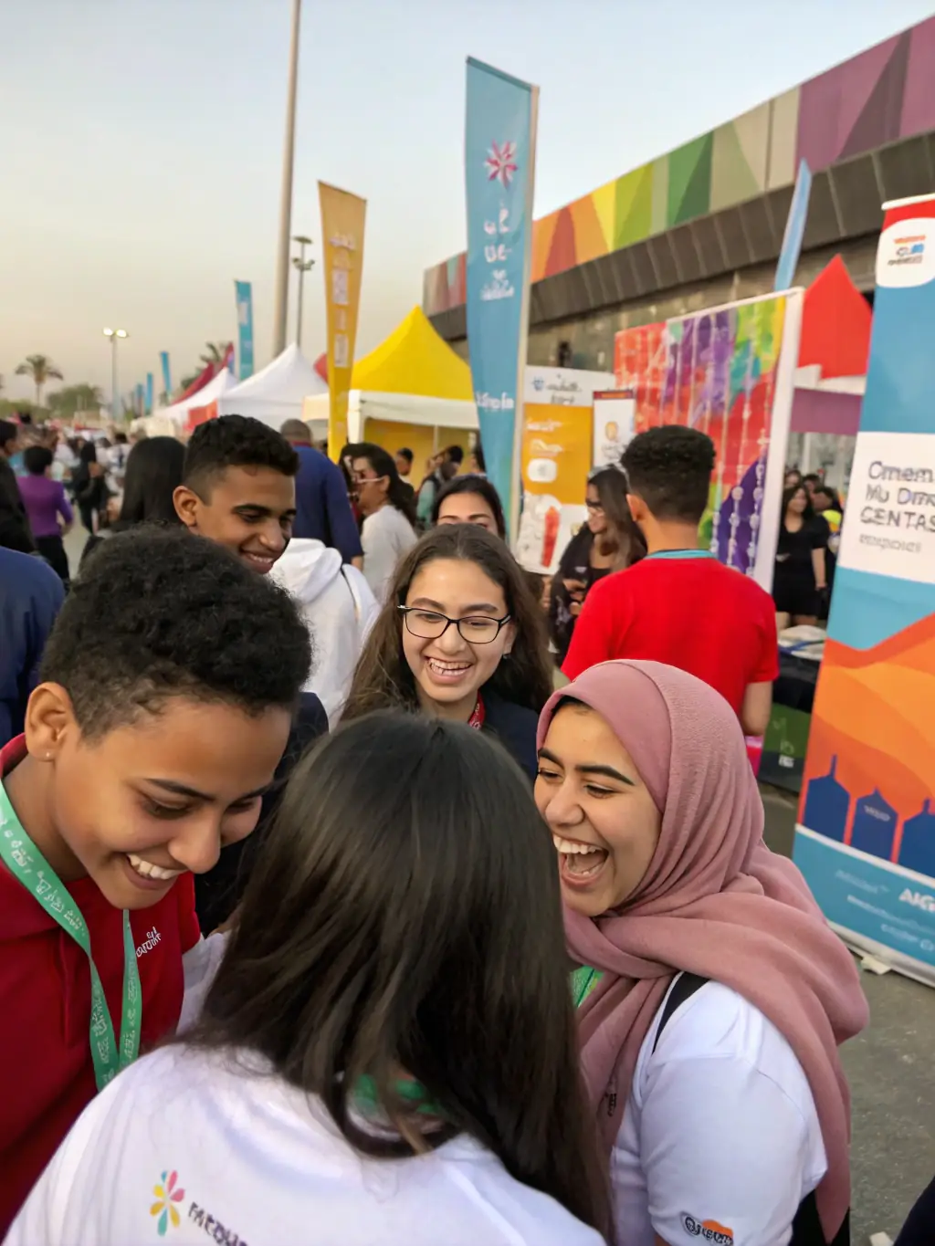 A group of ONI ESPORT members participating in a community event, showcasing the organization's positive impact and engagement.