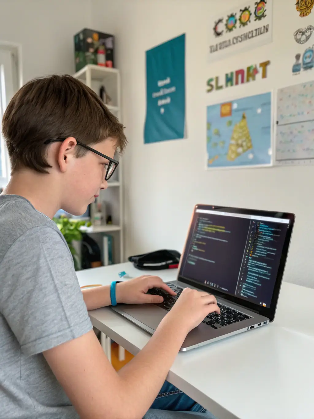 A young participant confidently using esports software during a workshop, showcasing the development of digital skills at ONI ESPORT.